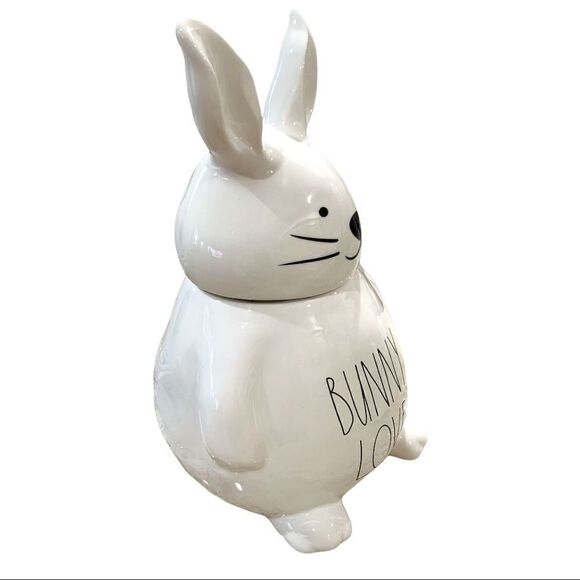 Rae Dunn VHTF Large Ceramic BUNNY LOVE Canister - Picture 5 of 7